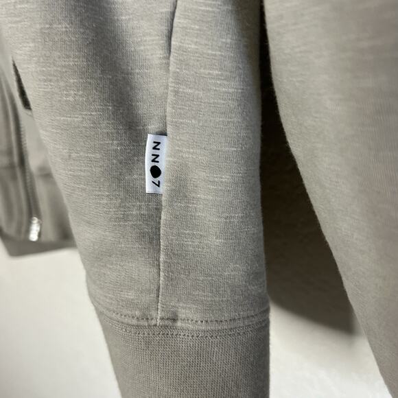 NN07 No Nationality Jacket Mens Large Tan Barrow Hooded Full Zip Cotton Ab13 - Picture 2 of 7